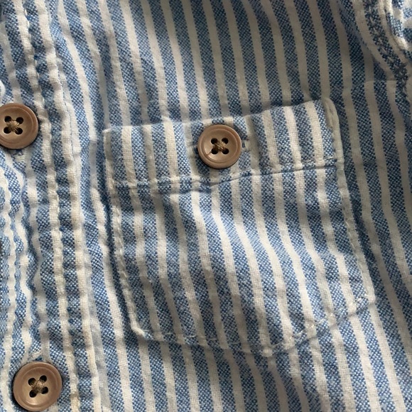 (✨5 for $20✨) Organic Cotton Stripe Button Down - 18 months - Picture 3 of 3